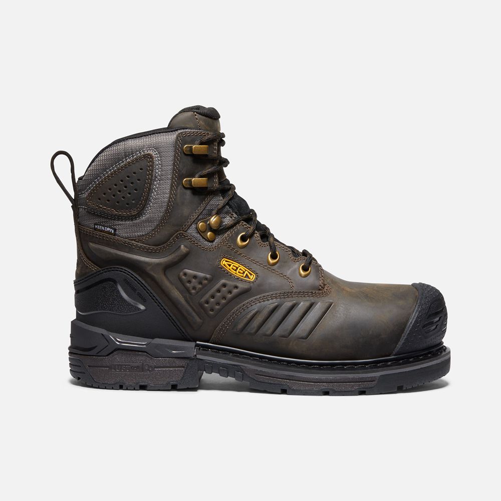 Botte de Travail Keen Homme Noir Marron | Philadelphia 6\" Insulated Waterproof (Carbon-Fiber Toe) |